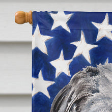 Load image into Gallery viewer, Scottish Deerhound with American Flag USA Flag Canvas House Size SC9634CHF