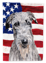 Load image into Gallery viewer, Scottish Deerhound with American Flag USA Garden Flag – Decorative Outdoor Yard Flag SC9634GF