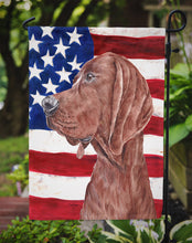 Load image into Gallery viewer, Redbone Coonhound with American Flag USA Garden Flag – Decorative Outdoor Yard Flag SC9635GF