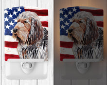 Load image into Gallery viewer, Otterhound with American Flag USA Ceramic Night Light SC9636CNL
