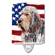 Load image into Gallery viewer, Otterhound with American Flag USA Ceramic Night Light SC9636CNL
