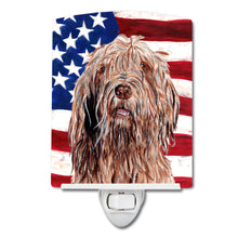 Load image into Gallery viewer, Otterhound with American Flag USA Ceramic Night Light SC9637CNL