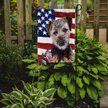 Load image into Gallery viewer, Norfolk Terrier Puppy with American Flag USA Garden Flag – Decorative Outdoor Yard Flag SC9639GF