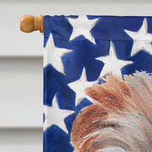 Load image into Gallery viewer, Norfolk Terrier with American Flag USA Flag Canvas House Size SC9640CHF