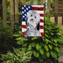 Load image into Gallery viewer, Havanese with American Flag USA Garden Flag – Decorative Outdoor Yard Flag SC9641GF
