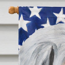 Load image into Gallery viewer, Great Pyrenees with American Flag USA Flag Canvas House Size SC9642CHF