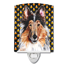 Load image into Gallery viewer, Collie Candy Corn Halloween Ceramic Night Light SC9646CNL
