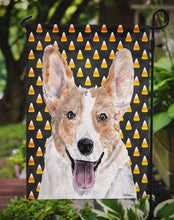 Load image into Gallery viewer, Cardigan Corgi Candy Corn Halloween Garden Flag – Decorative Outdoor Yard Flag SC9648GF