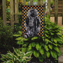 Load image into Gallery viewer, Black Standard Poodle Candy Corn Halloween Garden Flag – Decorative Outdoor Yard Flag SC9650GF