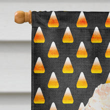 Load image into Gallery viewer, Red Miniature Poodle Candy Corn Halloween Flag Canvas House Size SC9651CHF
