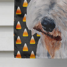 Load image into Gallery viewer, Wire Fox Terrier Candy Corn Halloween Flag Canvas House Size SC9652CHF