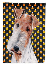 Load image into Gallery viewer, Wire Fox Terrier Candy Corn Halloween Flag Canvas House Size SC9652CHF