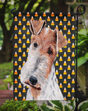 Load image into Gallery viewer, Wire Fox Terrier Candy Corn Halloween Garden Flag – Decorative Outdoor Yard Flag SC9652GF