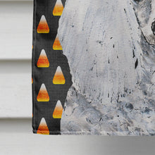 Load image into Gallery viewer, White Toy Poodle Candy Corn Halloween Flag Canvas House Size SC9653CHF