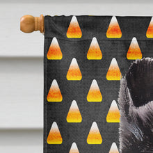 Load image into Gallery viewer, Black and White Collie Candy Corn Halloween Flag Canvas House Size SC9654CHF