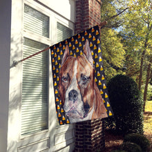 Load image into Gallery viewer, Staffordshire Bull Terrier Staffie Candy Corn Halloween Flag Canvas House Size SC9656CHF