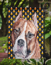 Load image into Gallery viewer, Staffordshire Bull Terrier Staffie Candy Corn Halloween Garden Flag – Decorative Outdoor Yard Flag SC9656GF