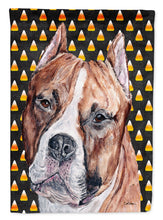 Load image into Gallery viewer, Staffordshire Bull Terrier Staffie Candy Corn Halloween Garden Flag – Decorative Outdoor Yard Flag SC9656GF