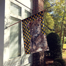 Load image into Gallery viewer, Staffordshire Bull Terrier Staffie Candy Corn Halloween Flag Canvas House Size SC9657CHF