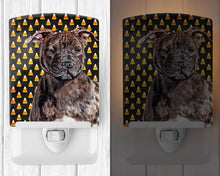 Load image into Gallery viewer, Staffordshire Bull Terrier Staffie Candy Corn Halloween Ceramic Night Light SC9657CNL