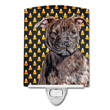Load image into Gallery viewer, Staffordshire Bull Terrier Staffie Candy Corn Halloween Ceramic Night Light SC9657CNL