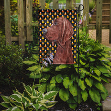 Load image into Gallery viewer, Redbone Coonhound Candy Corn Halloween Garden Flag – Decorative Outdoor Yard Flag SC9659GF