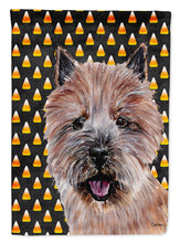 Load image into Gallery viewer, Norwich Terrier Candy Corn Halloween Flag Canvas House Size SC9662CHF