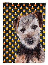 Load image into Gallery viewer, Norfolk Terrier Puppy Candy Corn Halloween Flag Canvas House Size SC9663CHF