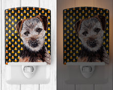 Load image into Gallery viewer, Norfolk Terrier Puppy Candy Corn Halloween Ceramic Night Light SC9663CNL