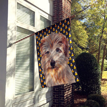 Load image into Gallery viewer, Norfolk Terrier Candy Corn Halloween Flag Canvas House Size SC9664CHF