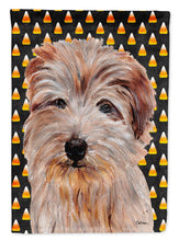 Load image into Gallery viewer, Norfolk Terrier Candy Corn Halloween Flag Canvas House Size SC9664CHF