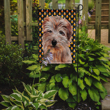 Load image into Gallery viewer, Norfolk Terrier Candy Corn Halloween Garden Flag – Decorative Outdoor Yard Flag SC9664GF