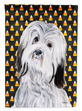 Load image into Gallery viewer, Havanese Candy Corn Halloween Flag Canvas House Size SC9665CHF
