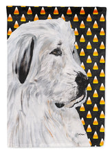 Load image into Gallery viewer, Great Pyrenees Candy Corn Halloween Flag Canvas House Size SC9666CHF