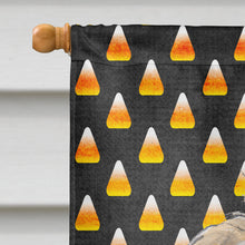 Load image into Gallery viewer, Golden Doodle 2 Candy Corn Halloween Flag Canvas House Size SC9667CHF
