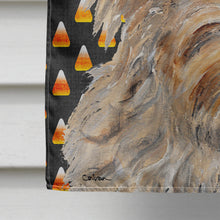 Load image into Gallery viewer, Golden Doodle 2 Candy Corn Halloween Flag Canvas House Size SC9667CHF