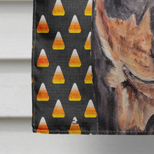Load image into Gallery viewer, German Pinscher Candy Corn Halloween Flag Canvas House Size SC9668CHF