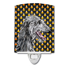 Load image into Gallery viewer, Scottish Deerhound Candy Corn Halloween Ceramic Night Light SC9669CNL