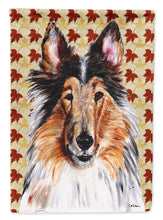 Load image into Gallery viewer, Collie Fall Leaves Flag Canvas House Size SC9670CHF