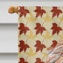 Load image into Gallery viewer, Shar Pei Fall Leaves Flag Canvas House Size SC9671CHF