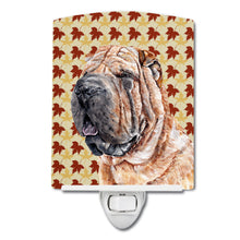 Load image into Gallery viewer, Shar Pei Fall Leaves Ceramic Night Light SC9671CNL