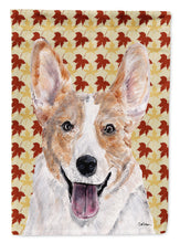 Load image into Gallery viewer, Cardigan Corgi Fall Leaves Flag Canvas House Size SC9672CHF