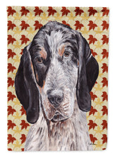 Load image into Gallery viewer, Blue Tick Coonhound Fall Leaves Flag Canvas House Size SC9673CHF