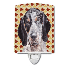 Load image into Gallery viewer, Blue Tick Coonhound Fall Leaves Ceramic Night Light SC9673CNL