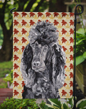 Load image into Gallery viewer, Black Standard Poodle Fall Leaves Garden Flag – Decorative Outdoor Yard Flag SC9674GF