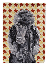 Load image into Gallery viewer, Black Standard Poodle Fall Leaves Garden Flag – Decorative Outdoor Yard Flag SC9674GF