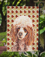 Load image into Gallery viewer, Red Miniature Poodle Fall Leaves Garden Flag – Decorative Outdoor Yard Flag SC9675GF
