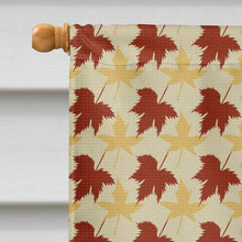 Load image into Gallery viewer, White Toy Poodle Fall Leaves Flag Canvas House Size SC9677CHF