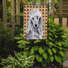 Load image into Gallery viewer, White Standard Poodle Fall Leaves Garden Flag – Decorative Outdoor Yard Flag SC9679GF