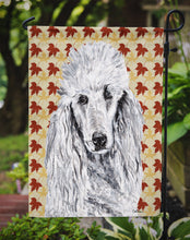 Load image into Gallery viewer, White Standard Poodle Fall Leaves Garden Flag – Decorative Outdoor Yard Flag SC9679GF